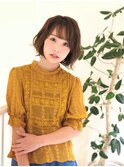 +animo吉川美南+無造作カールで大人ワンサイドショートh-1
