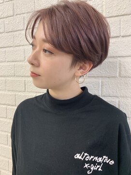 トムキャット(TOM CAT) 大人かわいい 小顔 ハサムショート ピンクベージュ