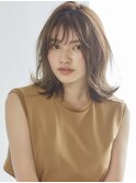 オルチャンヘア  シースルーバング 20代30代 エアリーミディ