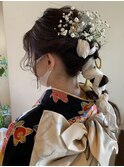 成人式編みおろしアレンジ