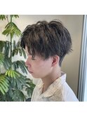 センターパート×無造作空気感マッシュ