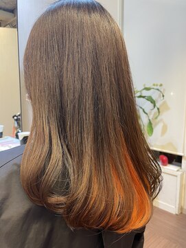 アンラヴェスト(AN LOVEST mashup hs) インナーカラー/アプリコットオレンジ