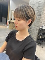 サンド 表参道(sand)&nbsp;ショートボブパーマ20代30代40代イヤリングカラー大人可愛い