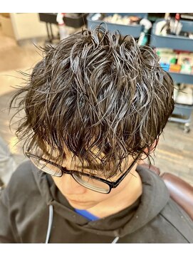 銀座マツナガ 浅草店 王道♪波巻き風スパイラルパーマ無造作マッシュショート刈り上げ