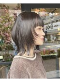 【辻】顔まわりレイヤー×グレージュカラー