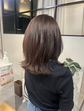 ヘアサロン ナノ(hair salon nano) 外ハネミディアム×トーンアップカラー