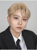 韓国センターパートコンマバングフェザーパーマニュアンスパーマ