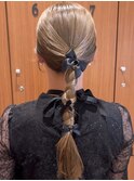 タイトポニーのお呼ばれヘアセット
