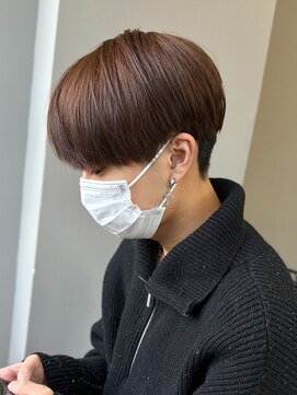 エルマーク 渋谷(L-MARK) マッシュナチュラルカラーマッシュメンズヘアカラーツーブロック