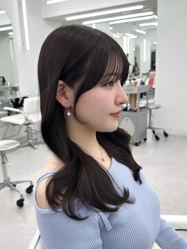 アマトウキョウ アユンチェ(AMA TOKYO×AYUNCHE) 前髪顔まわり韓国ヘアレイヤーカットサイドバンク2wayバンク韓国