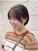 顔まわりカット　マッシュショート　京都美容室　進詩織