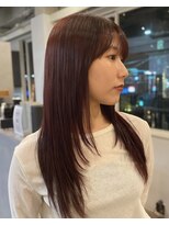 ジーレ(jiire)&nbsp;ワインレッドカラー×レイヤーカット