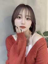 ロンドリゼル 札幌(Lond RiseL) オリーブグレー/前髪/ボブ/マロンベージュ/レイヤーカット/小顔