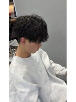アヴァンス 広島本通店(AVANCE.) MEN’S HAIR/シャドウパーマ/刈り上げセンターパート/広島