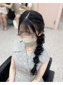 サイド編みおろし