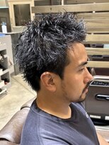 ノイセルヘアー(Noisyle Men's hair) リバースセンターパート/ニュアンスパーマ/ダウンバング/MEN'S
