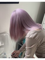 ベレーザ 川越(Beleza)&nbsp;20319ラベンダーパープルハイトーンレイヤーブリーチカラーボブ