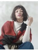 ショートバングでプチモードに☆アンニュイ切りっぱボブ Belle
