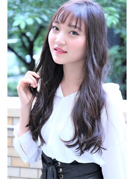 コマ(coma) 【coma中野】暗髪セミウェットで作る、ゆるふわMIXロング