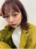 小顔ボブピンクベージュ外ハネ[おもろまち駅/沖縄新都心]