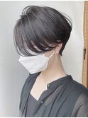 【morio 原宿】大人可愛い　黒髪ハンサムショート　前髪なし