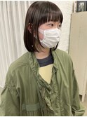 大人可愛い/ココアベージュ/グレージュカラー/ボブウルフ/黒髪