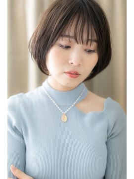 カバーヘア ブリス 北浦和(COVER HAIR bliss) アッシュブラック前下がりミニボブショートZ北浦和30代40代50代