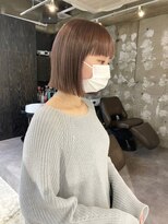 ノーム(norm) 切りっぱなしストレートボブ/ミニボブ/ラベンダーベージュ