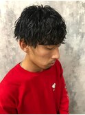 ツーブロックマッシュコンマヘアメンズカット