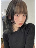 【心斎橋hen】マッシュウルフ　デザインカラー　カーキカラー