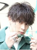 波巻きパーマメンズツイストスパイラルパーマツーブロック
