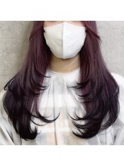 【レイヤー×裾カラー】韓国ヘア/髪質改善/ブリーチ/狐カラー