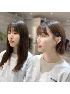 エヌ 大阪梅田店(enu) タッセルボブ×酸性縮毛矯正/韓国ボブ/梅田美容院/髪質改善