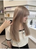 デザインカラー/レイヤーカット/ウェットヘア/オリーブベージュ