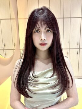 グロー 大宮(GLROW) レイヤーカット　ブリーチなしダブルカラー　レッド　暖色系