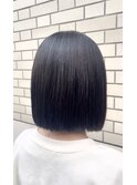 ナチュラルブルーブラック＊切りっぱなしボブ