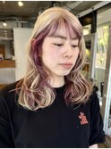 【徳岡】デザインカラーインナーカラー暖色カラー