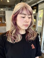 ノラジャーニー(NORA Journey)&nbsp;全頭ブリーチデザインカラーインナーカラー暖色カラー