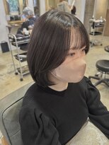 セライロ 千葉(celilo)&nbsp;レイヤーボブ 顔周りカット グレージュ 暗めカラー【momoka】