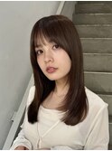 レイヤー/セミロングボブ髪質改善縮毛矯正白髪ぼかしショート