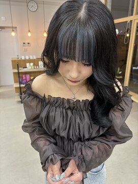 ミリ 奈良店(mm) ブルー/近鉄奈良/学割/ブルーブラック/髪質改善/奈良/レイヤー