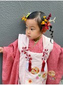 七五三/七五三ヘア/3歳七五三/女の子ヘアアレンジ
