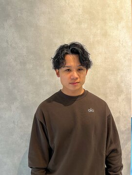 シュンギクヘアステイション(SHUNGIQ=HAIR STATION) センターパートシャドウパーマ