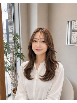 ビーアップヘアー(be:up hair) 韓国風くびれレイヤー×ゆる巻きロング