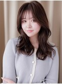黒髪ダークアッシュ韓国巻き毛先パーマヨシンモリZ戸頭20代30代