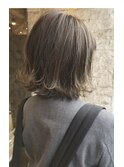 【unopulir小林】切りっぱなしボブ×外ハネハイライトグレージュ
