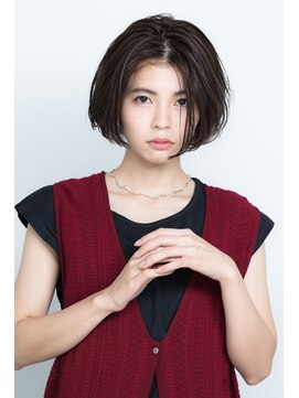 ティファ 銀座(Tiffa) ワンレングレージュひし形シルエットクラシカル切りっぱなしボブ