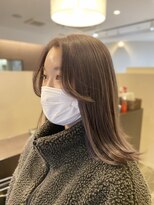 グランドール(Grandoll) 韓国風前髪×ミルクティーダブルカラー