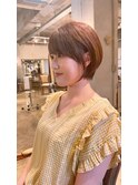 大人綺麗な小顔襟足スッキリショートボブ 30代40代50代