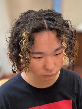 スカイ 亀戸店 (sky) ハイライト/マッシュパーマ/アッシュブラック<理容室>[亀戸]